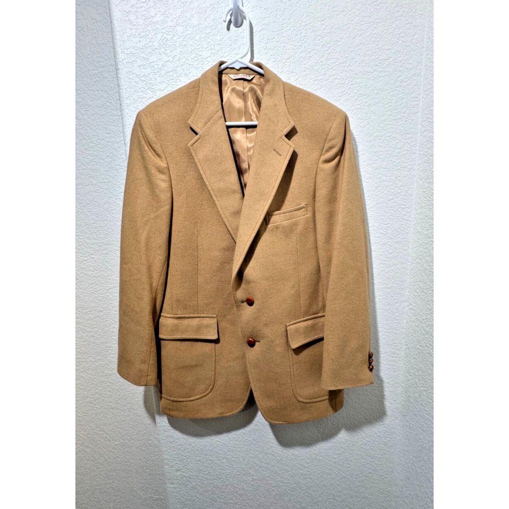 Vtg J.B. BRITTON Men's Camel USA Sport Coat Jacket Blazer Sz 42R